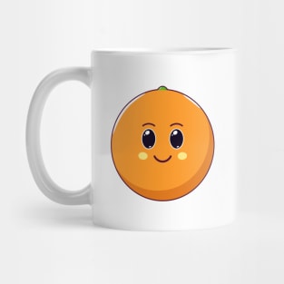 Cute Kawaii Orange, Cartoon Citrus Fruit Mug